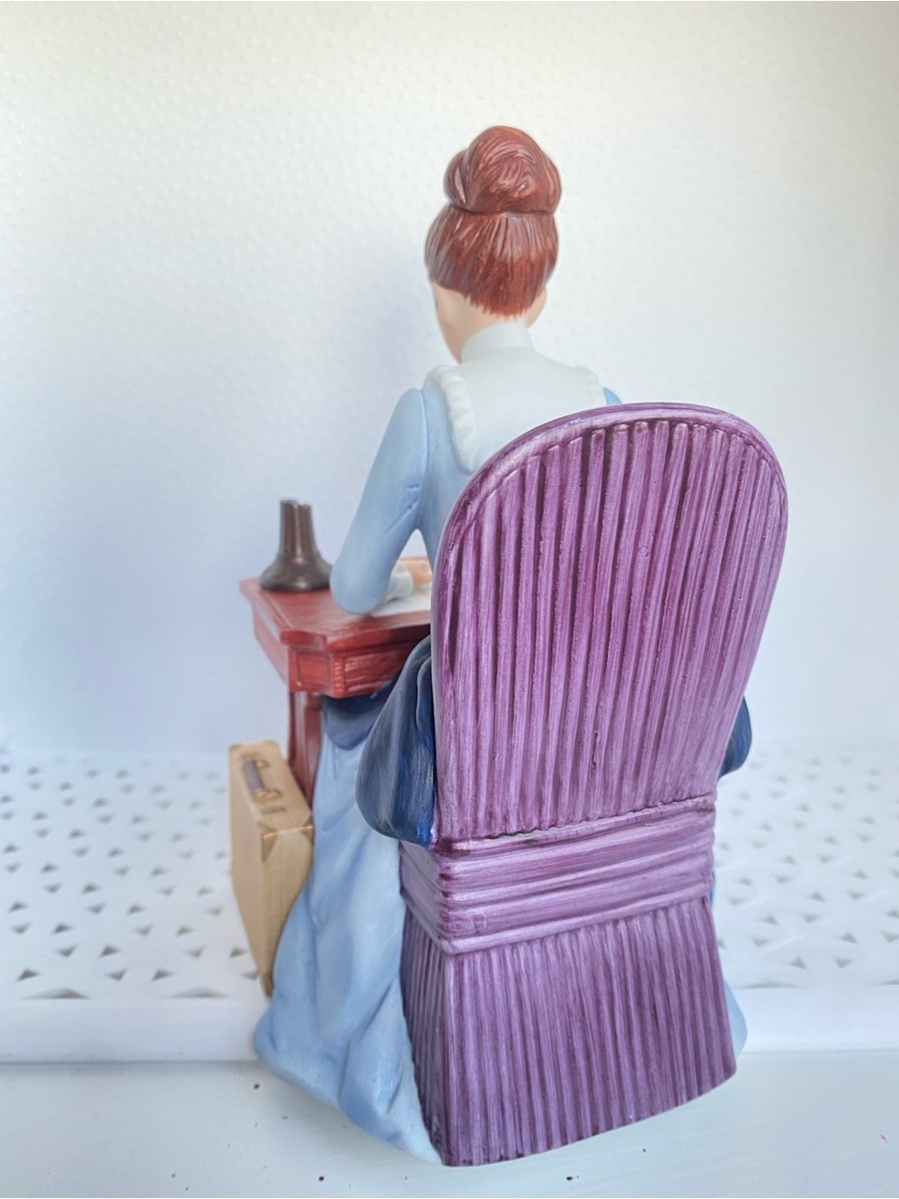 1985 Writer Lady Albee Award Victorian Broadway Custom Dressmaker Porcelain New - Picture 5 of 10